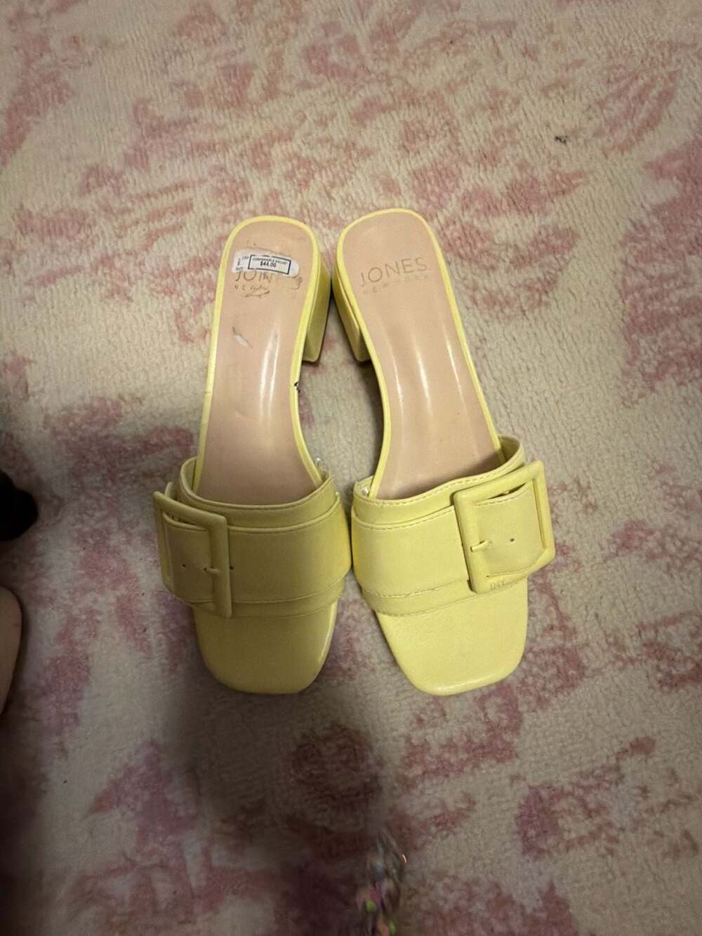 Jones New York Yellow Square Toe Buckled